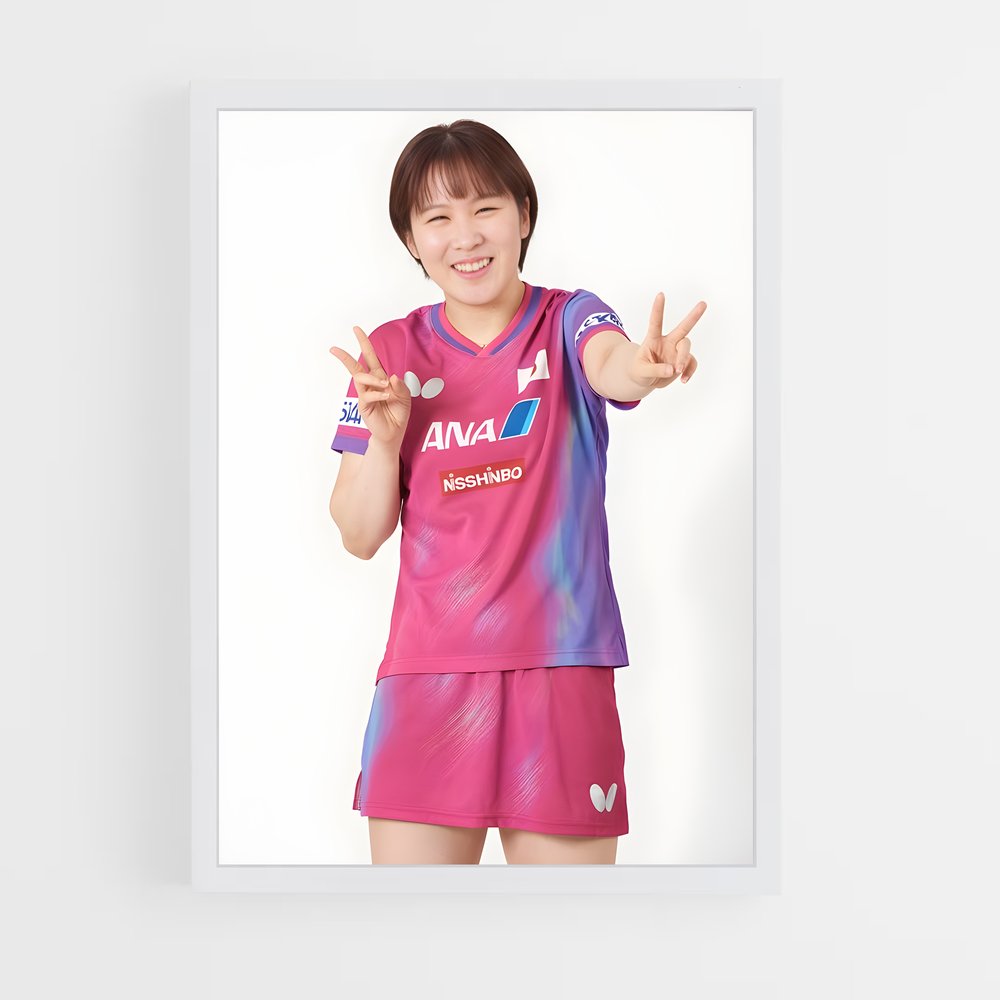Poster Miu en Rose – affiche Tennis de table (vue 3)